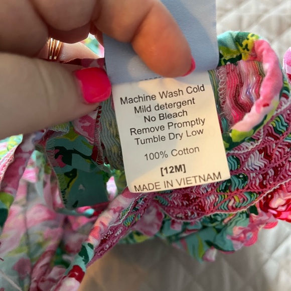 12M Smocked Floral Bubble - Picture 4 of 4